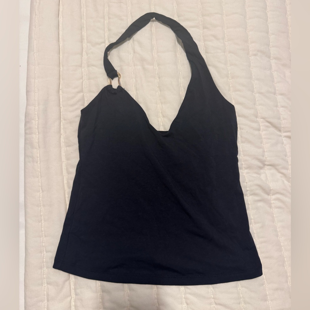 Abercrombie & Fitch Black Halter Tank Top